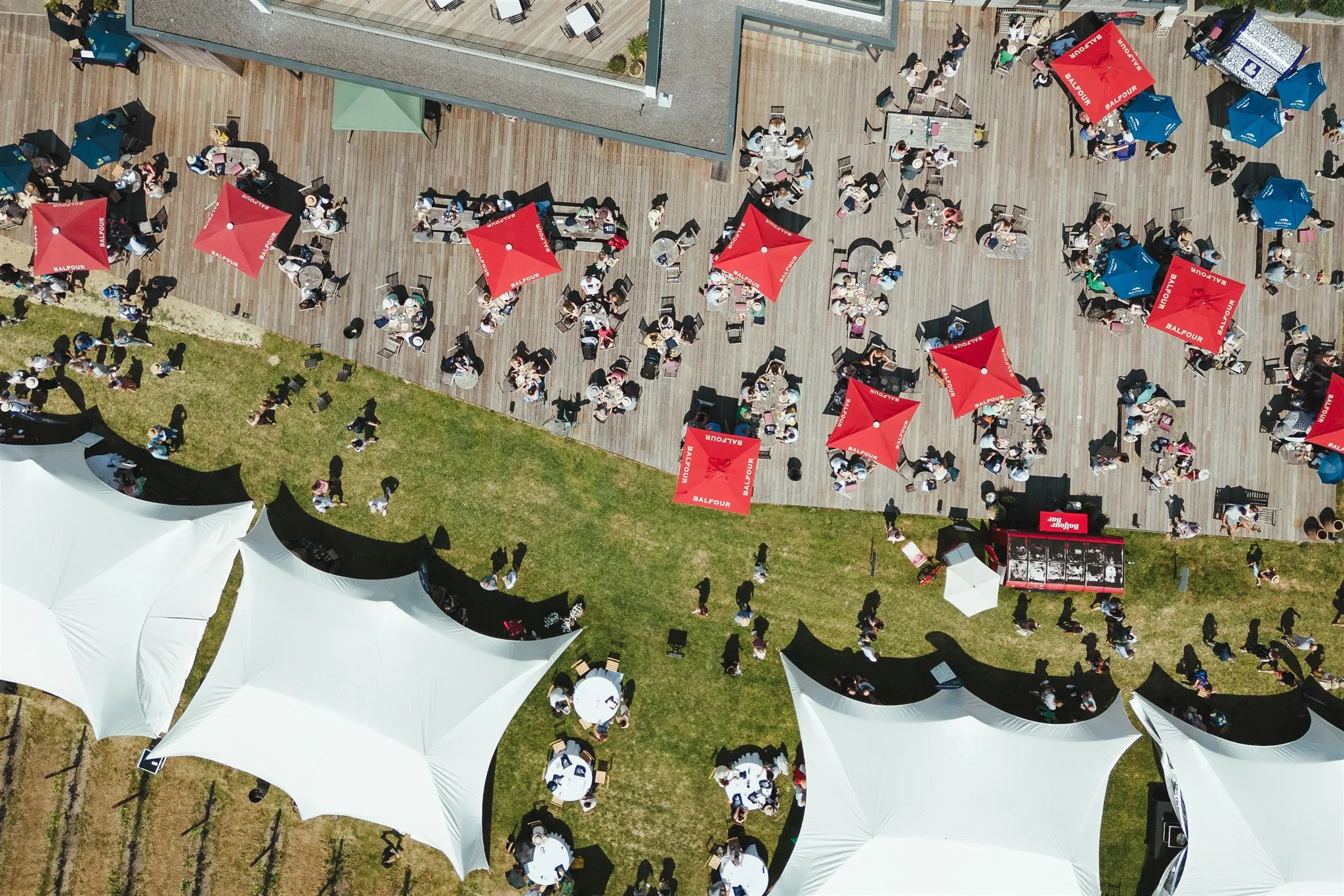 arial view of the Rosé Festival